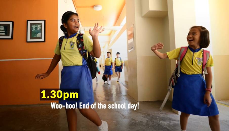 實拍新加坡小四學生的課程安排