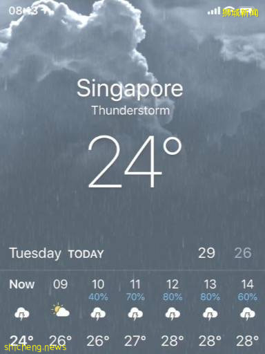 今天,新加坡被大暴雨淹沒了!