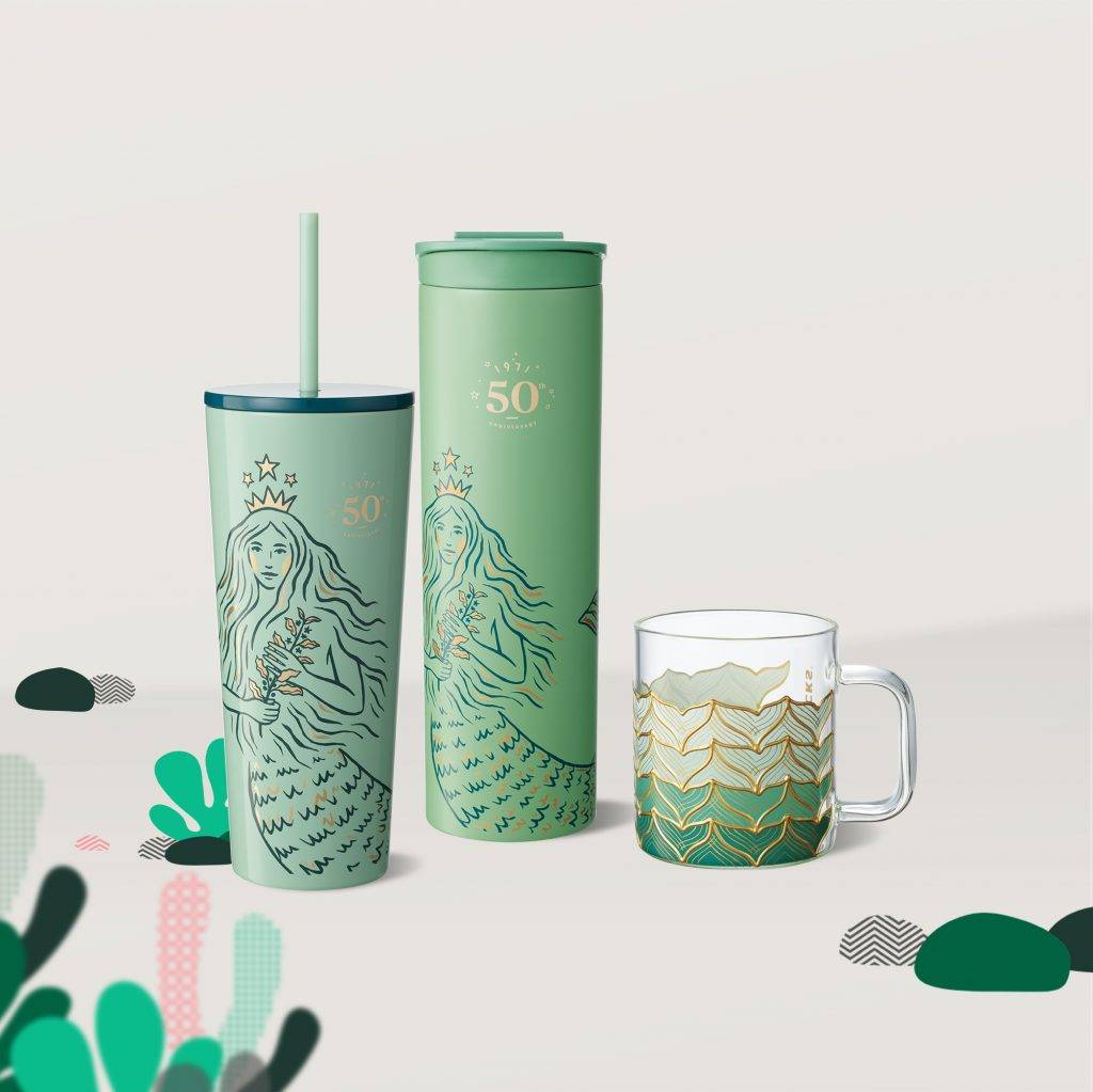 Starbucks 50歲生日快樂🎉清新薄荷綠、手繪漫畫風,周年紀念商品3月10日起售賣🛒