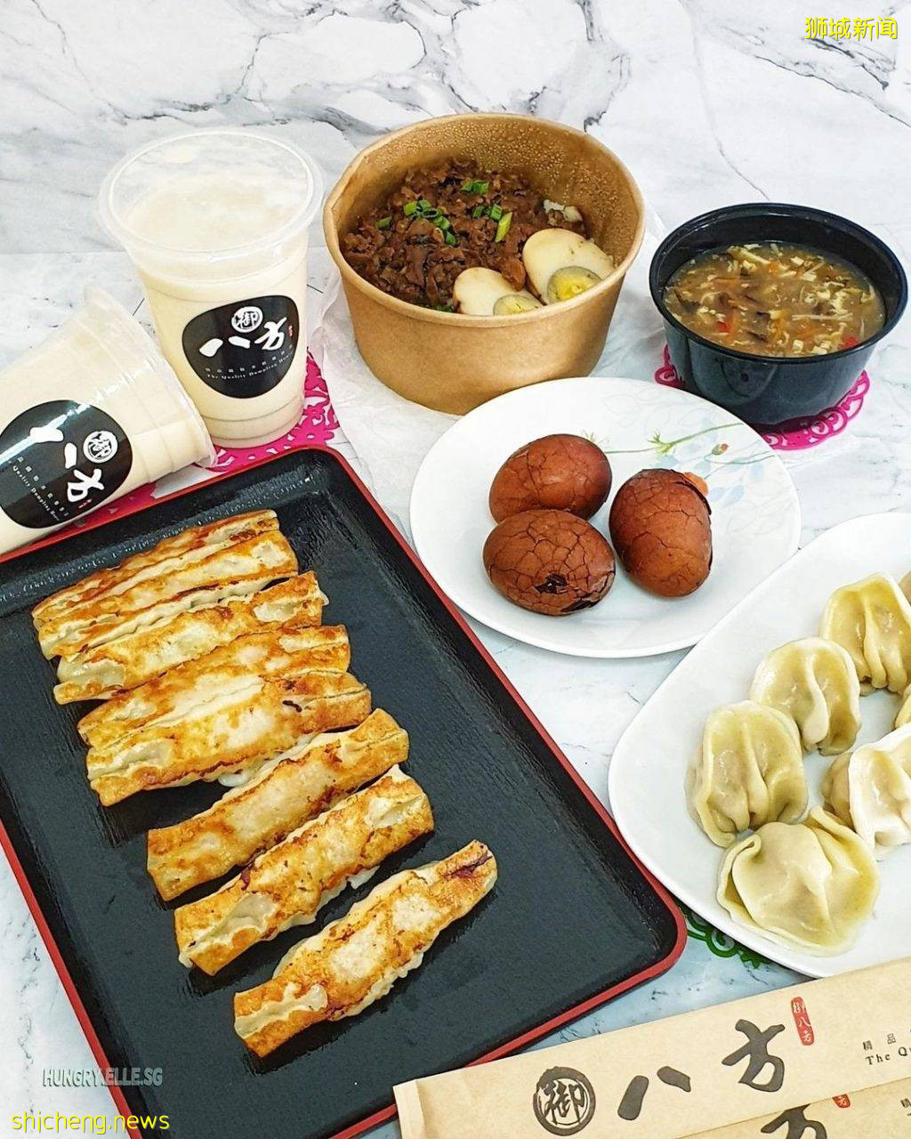 精品锅贴饺子专卖店“御八方”🥟新加坡首店在Raffles City！特色内馅、Q弹劲道，每份价格S$10.90💰 