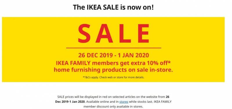 IKEA年末大促销来啦！IKEA会员折扣品额享受外9折！满额还返券！年底超低价入手家具，元气满满迎接2020吧