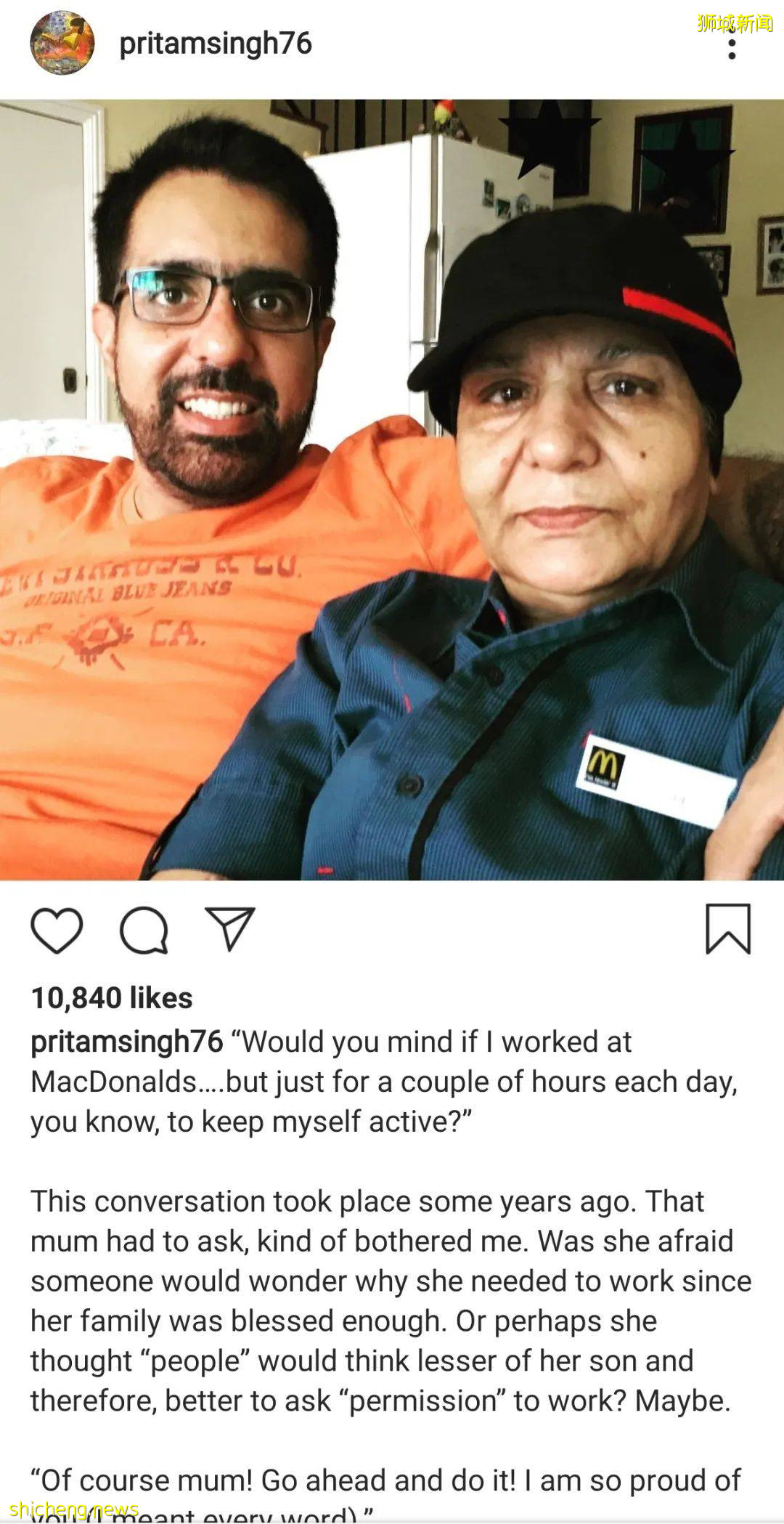 新加坡政界名人年薪38萬新幣,自爆媽媽仍在麥當勞打工