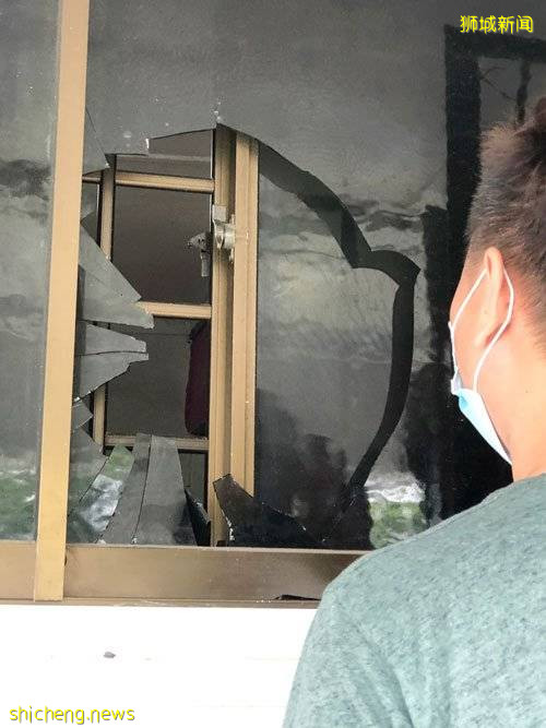 莽汉与妻口角 一拳打破玻璃窗