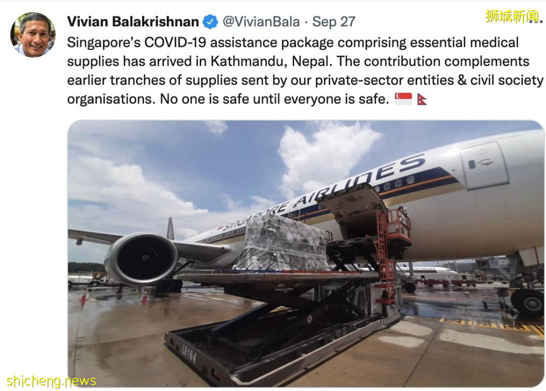 22萬+疫苗、40噸液氧、30萬個檢測儀!新加坡給這些國家送去物資