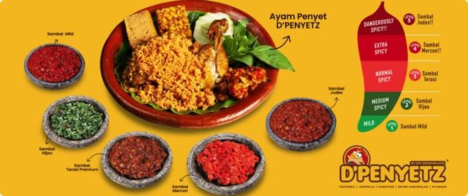 印尼炸鸡D’Penyetz在JEM开第二家店!号称“极度辣”