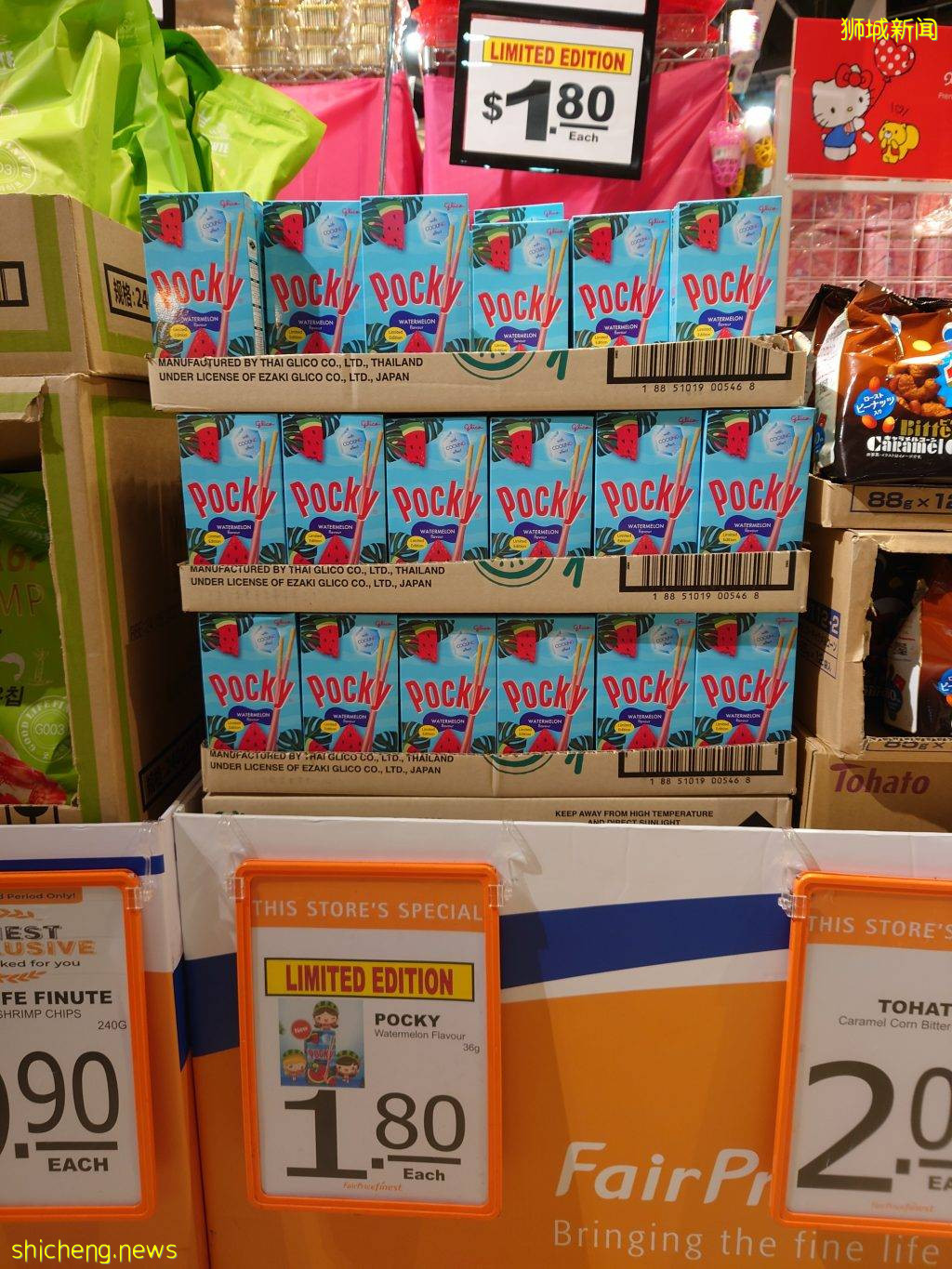西瓜味Pocky新加坡开售!FairPrice就能买到啦