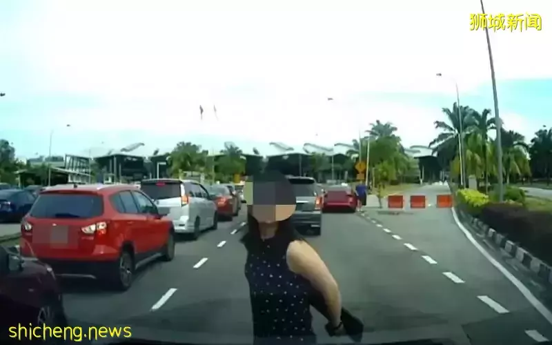 女子关卡拆车牌砸车镜 马国警方接获报案