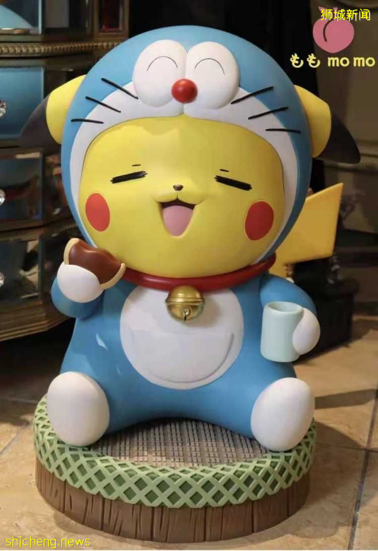 皮卡丘和哆啦A梦合体啦!两个角色的共同粉丝简直不要太开心