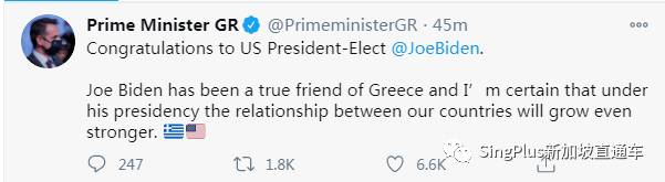 拜登當選美國總統!川普拒絕承認!美國駐新加坡大使發話了