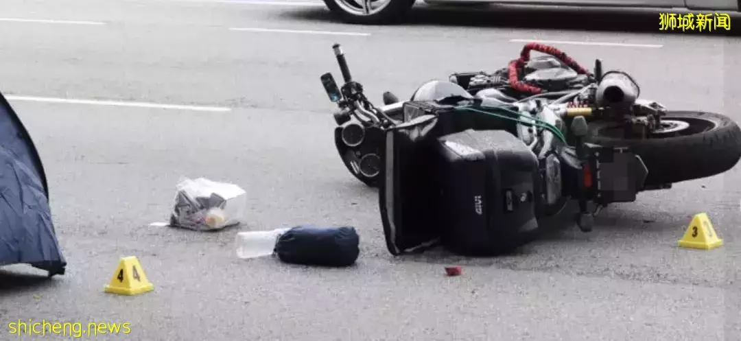新加坡公路現驚魂車禍：外賣員一死一撞飛！妻子曾勸他別出門