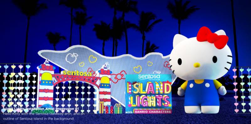 晚风徐徐的海岸,闪闪亮亮的Hello Kitty,圣淘沙全新打卡胜地已经开放啦