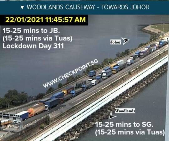 ◤行动管制◢狮城检测入境送货司机 长堤第二通道 齐塞