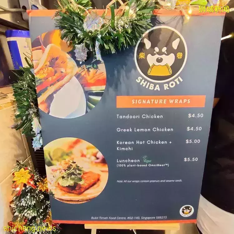 Shiba Roti自创新加坡版Taco🌮饼皮改用印度煎饼,丰富馅料加自制酱汁,一份下肚超满足✨