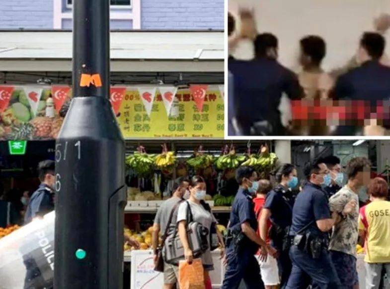 新加坡纹身男持械闹商场！惊动10名反恐警察持盾逮捕