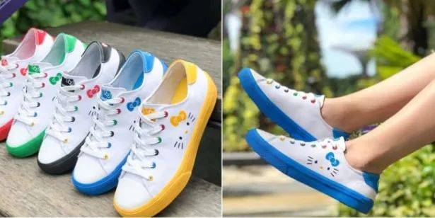 Skechers推出Hello Kitty联名款，Hello Kitty的小迷妹有福啦