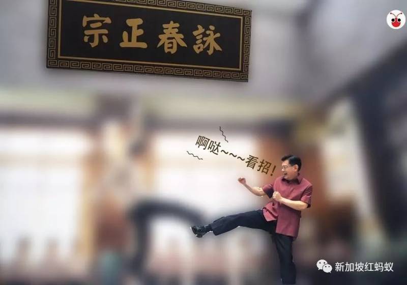 新加坡副总理摆出这个姿势挑战甄子丹　身手怎么样