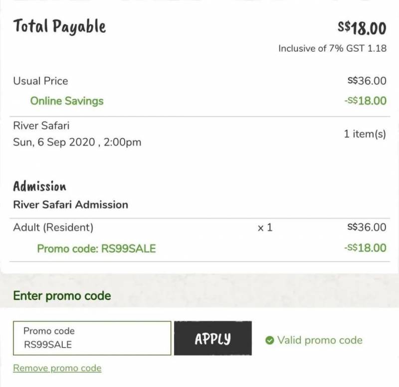 新加坡河川生態園【River Safari】門票閃購活動!門票通通半價