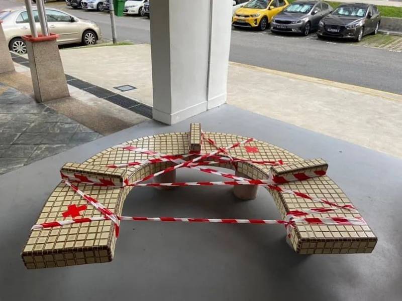 新加坡用膠帶做了一場大型公共藝術