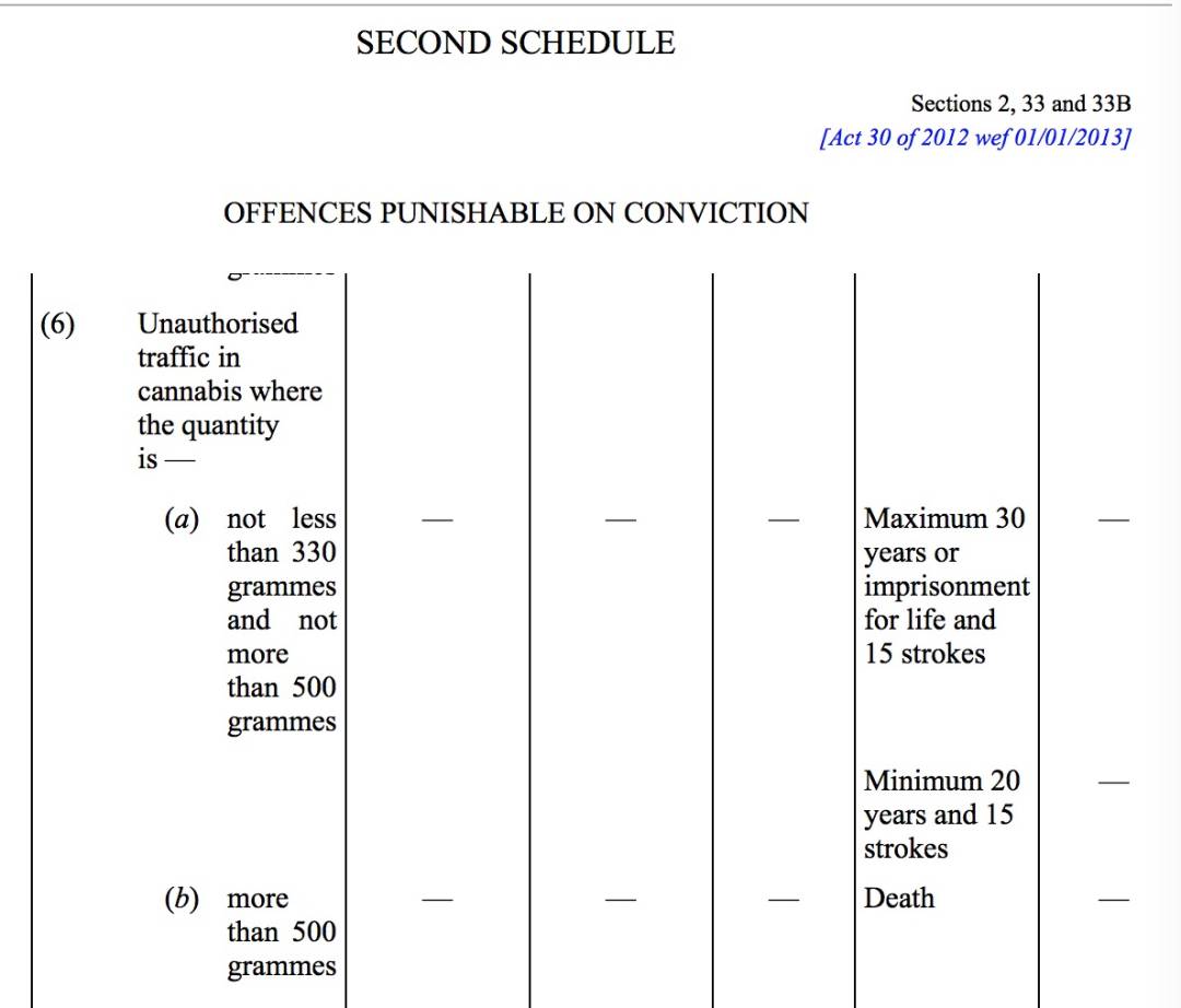 大膽！新加坡破獲14年最大宗大麻交易！20.5公斤，或判死刑