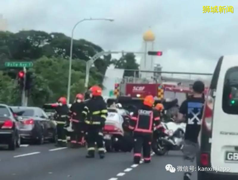 新加坡校车翻覆，9名儿童爬出校车逃命