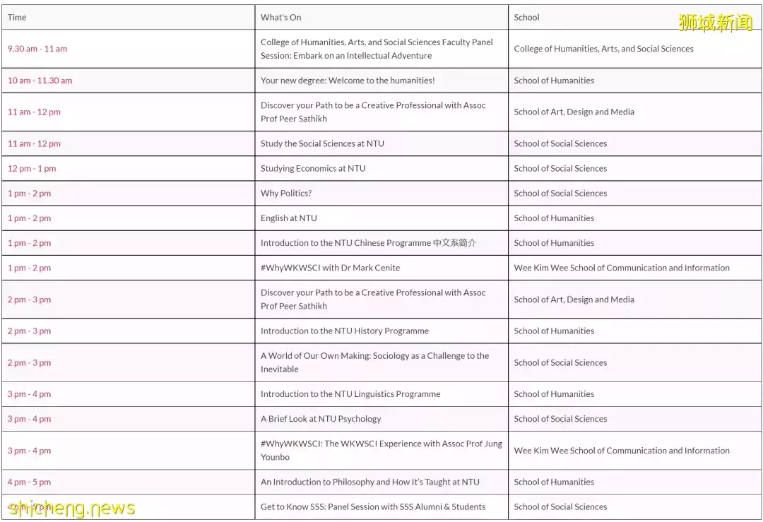 南洋理工大學線上校園開放日就在今天