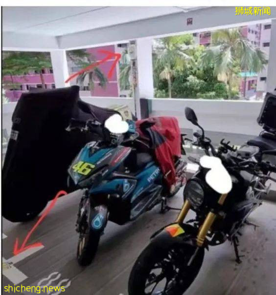 霸道机车骑士，公共停车场居然还可以留纸条占车位