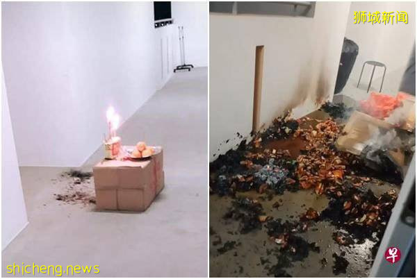 邻居走廊烧冥纸 脚车起火 险酿大祸