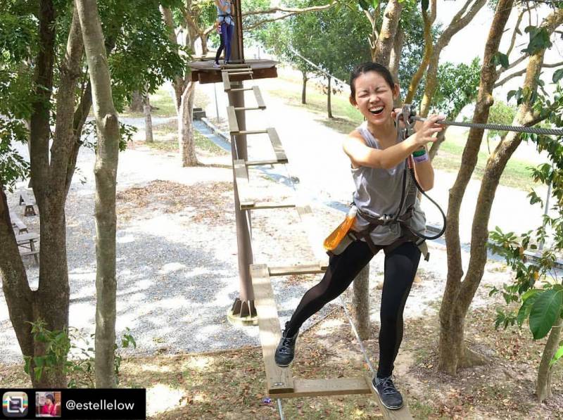 驚險刺激！挑戰人猿泰山一樣的飛躍、水面滑索等超好玩項目！就在Bedok蓄水池Forest Adventure