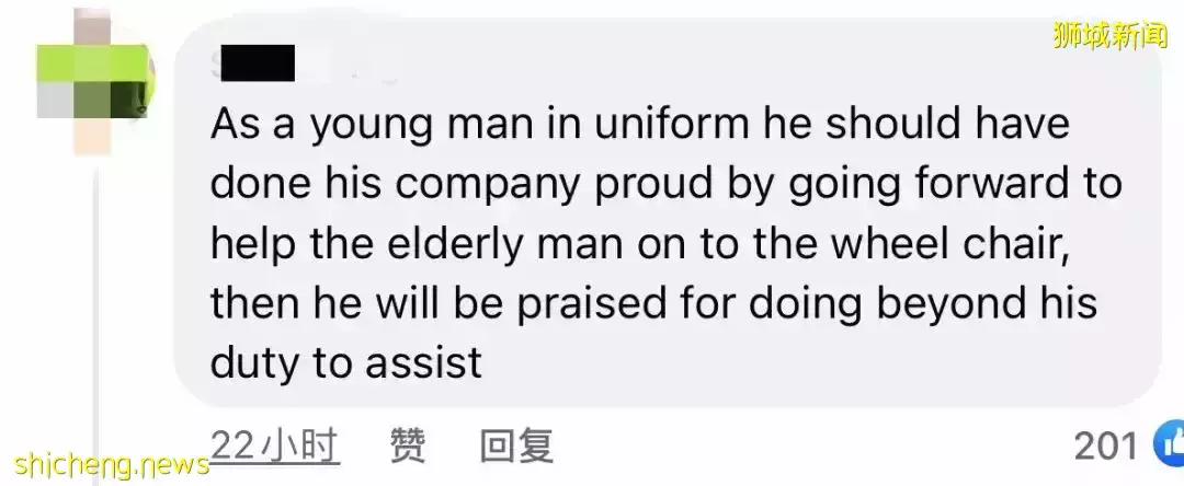 新加坡醫院某保安轟趕老人！氣急：“他不能走路！我也老了”