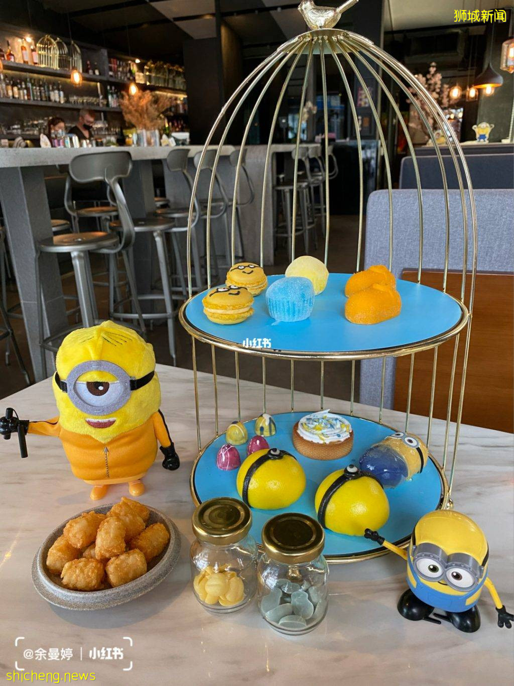 可爱预警⚡2am:dessertbar“Minion下午茶”🙌小黄人造型甜点、好吃好拍照,一人$55💰