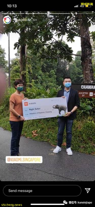 小米新加坡牵手Night Safari动物园网红大象,温情满满