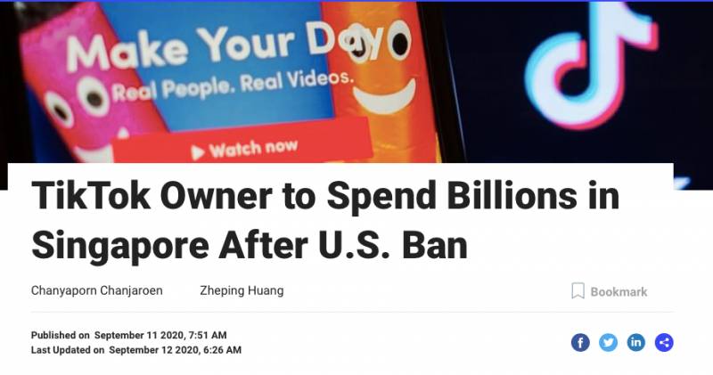 特朗普政府打壓中國企業,騰訊、阿裏、字節跳動三巨頭轉投新加坡