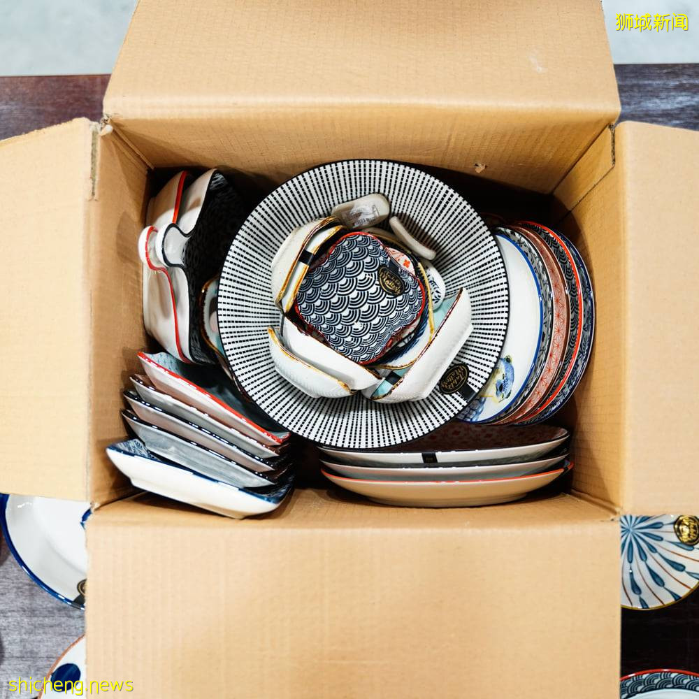 陶瓷店超值deal!88新币一箱,能装下你就拿走~超多个性瓷器快来挑选