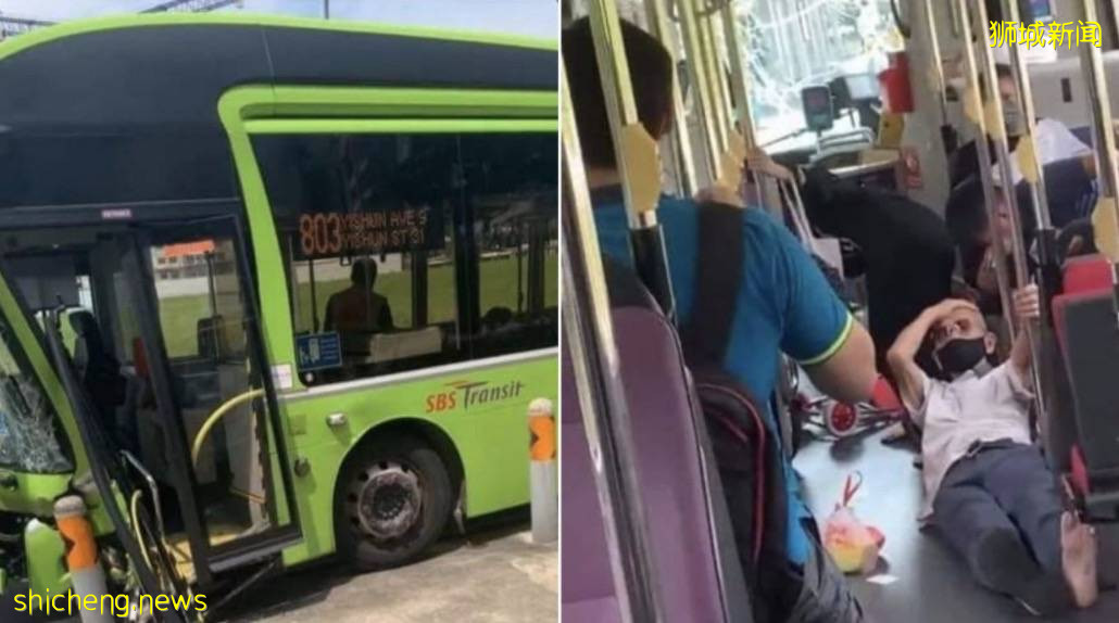 實拍新加坡巴士撞進德士站!頂棚倒塌、多人受傷,部長到場