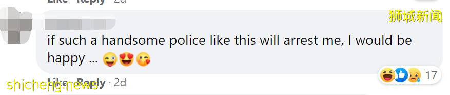 新加坡天天站超市門口的最帥警察，升官當局長了