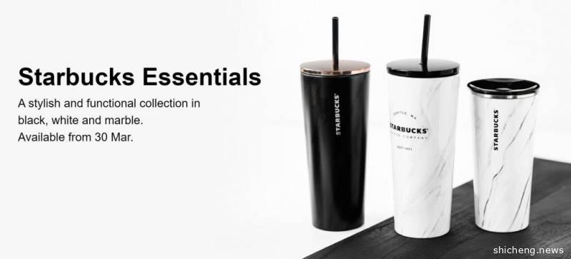 星巴克新品“黑与白”系列杯上市！经典的黑白+大理石纹配色，简单高级耐看