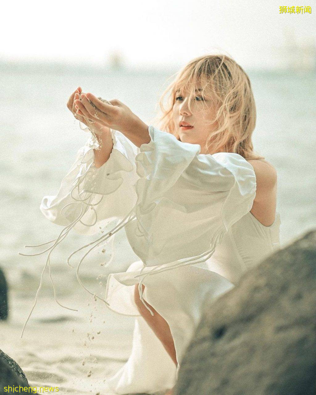 小众海滩打卡🌊 Punggol Beach布满小石子的海滩!享受微风轻佛、观赏海岸景色✨