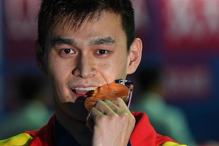 孙杨在世界400米自由泳比赛中获得第四名