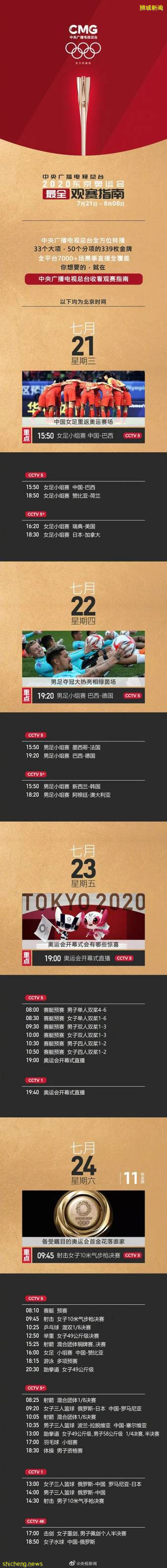 耗资200亿美元的东京奥运会!在新加坡如何看奥运直播