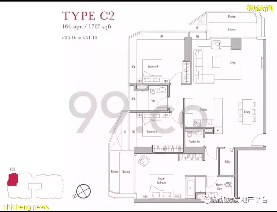 稀缺！無敵海景大平層 可租可售 V on Shenton 珊頓雲尚 164平3臥 (D01郵區 濱海灣)