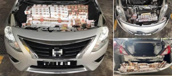 2改装轿车走私香烟 难逃法眼 3大马人被扣