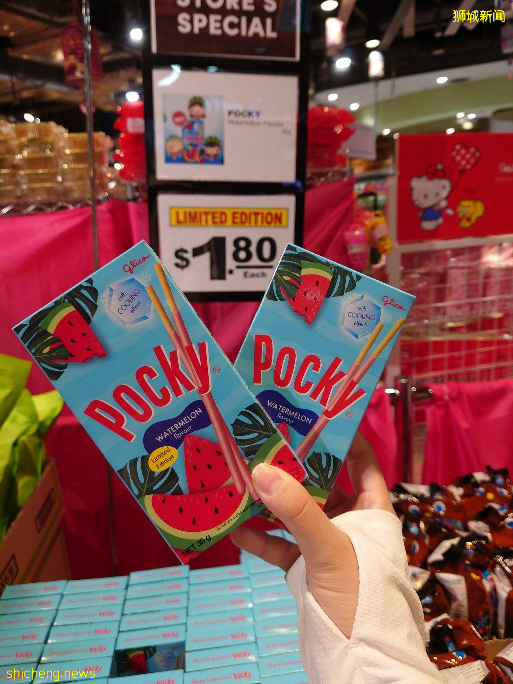 西瓜味Pocky新加坡开售!FairPrice就能买到啦
