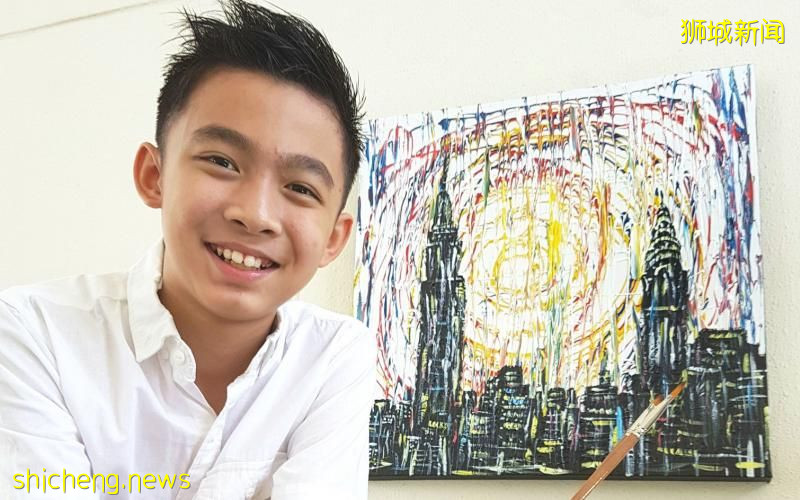 两度开画展 15岁男生筹8万善款
