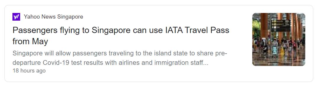 5月1日起！入境新加坡將可使用這種“疫苗護照”！最新公民/PR/准證入境流程
