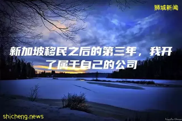 新加坡移民之后的第三年，我开了属于自己的公司