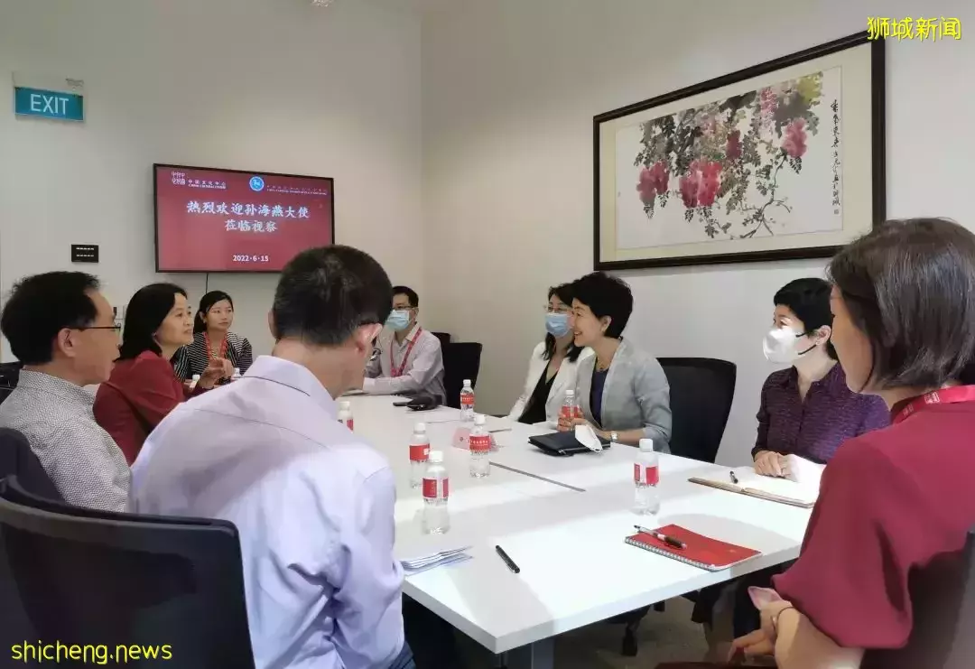 孙海燕大使考察新加坡中国文化中心会见第四届理事会成员