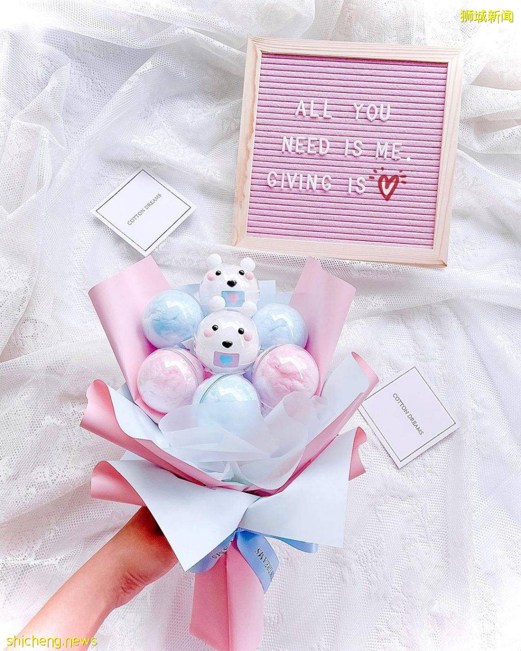 可以吃的花花！本地首家棉花糖花束“Cotton Dreams”💐夢幻浪漫，少女心大噴發💖