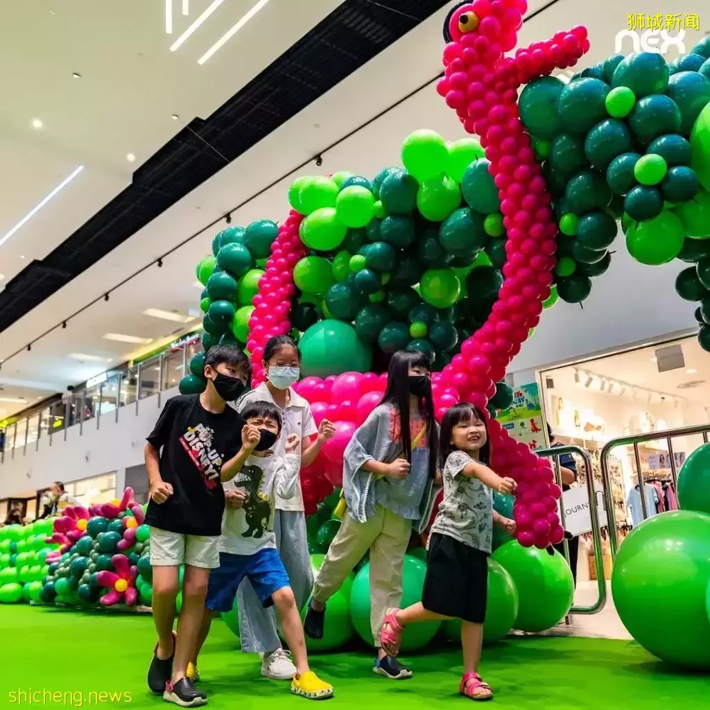 侏罗纪时代重返你面前!NEX惊现大型恐龙气球展🎈全天候免费入场打卡拍照