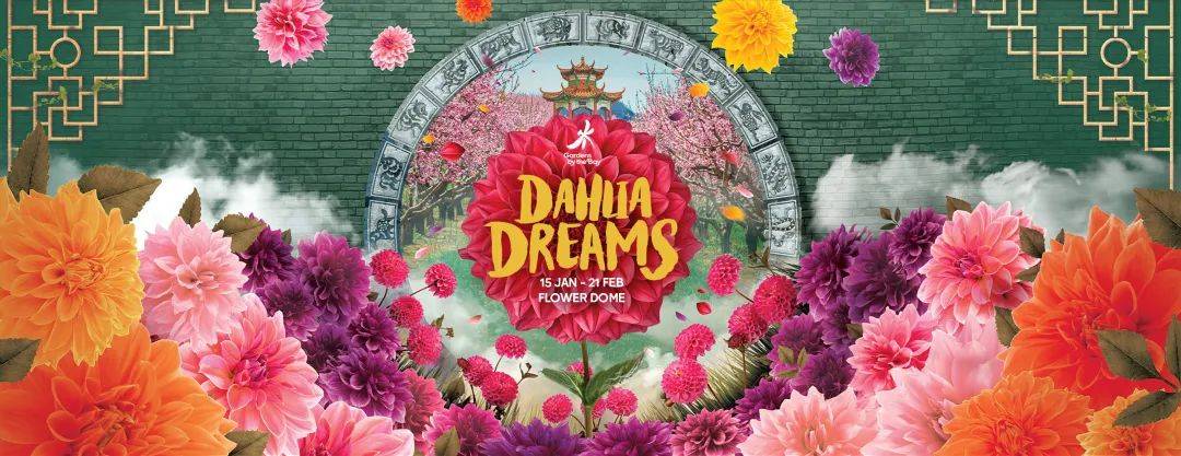 濱海灣花園新春花卉展【大麗花之夢】，1月15日開幕！喜氣洋洋迎牛年