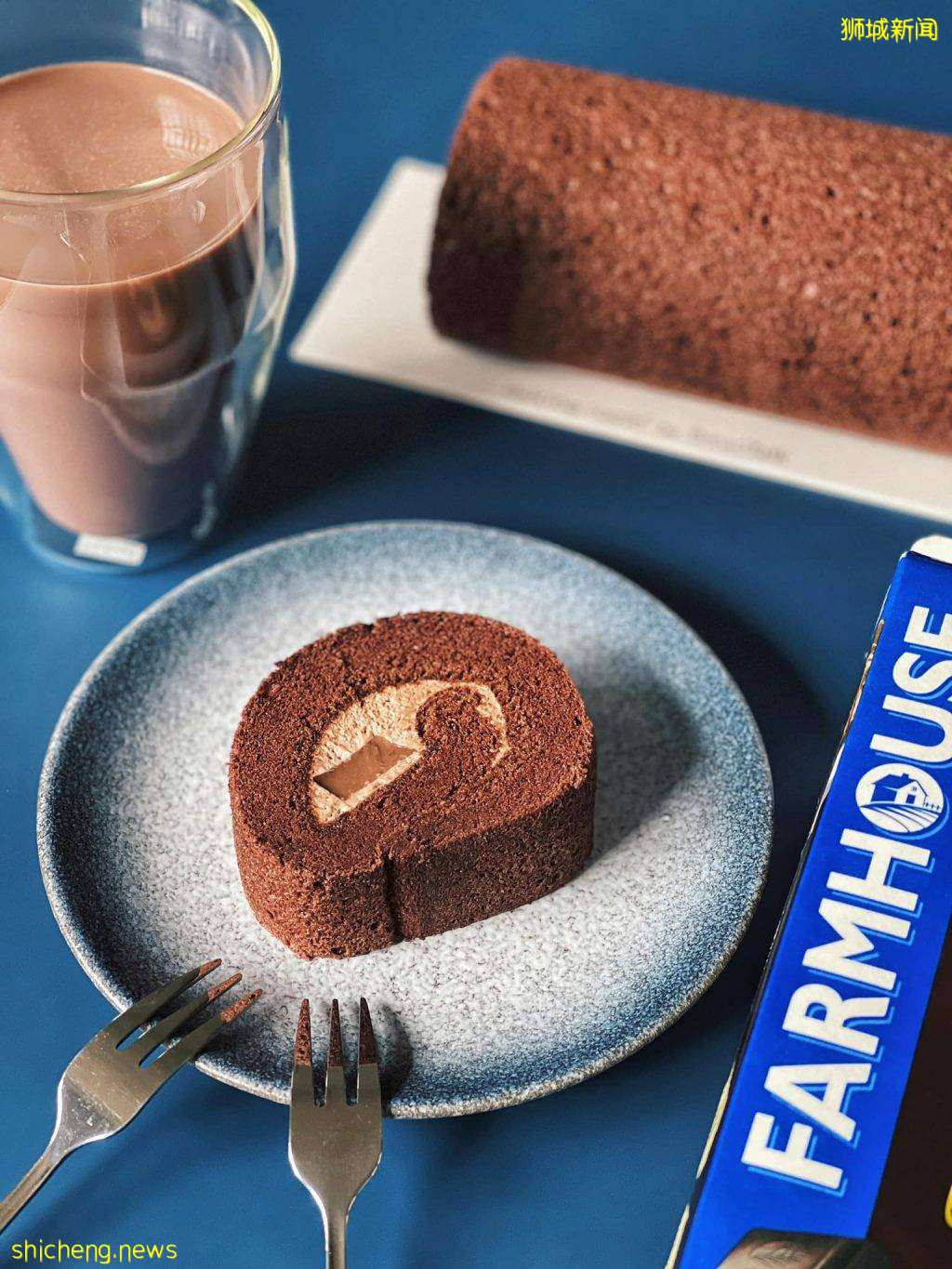 BreadTalk推出黑巧克力榛果布丁卷!用的就是超火的Farmhouse黑巧牛奶哦